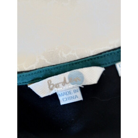 Boden Black 3/4 Sleeve Casual Top V Neck Size US 10 Minimalist Capsule Basic - Picture 14 of 16